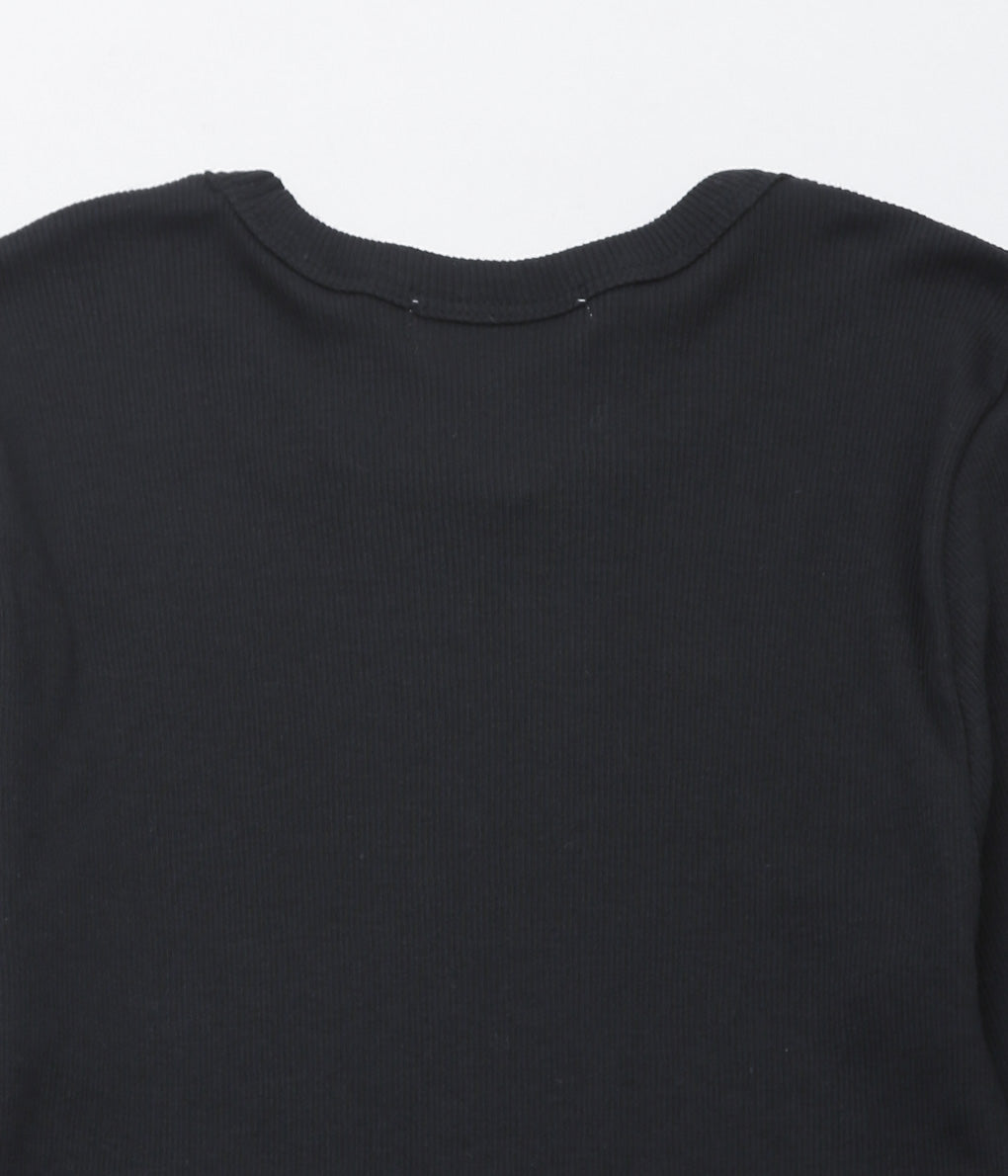 SOUPLE LUZ ''LONG SLEEVE TEE (ORGANIC GIZA COTTON)'' (LOGWOOD BLACK)