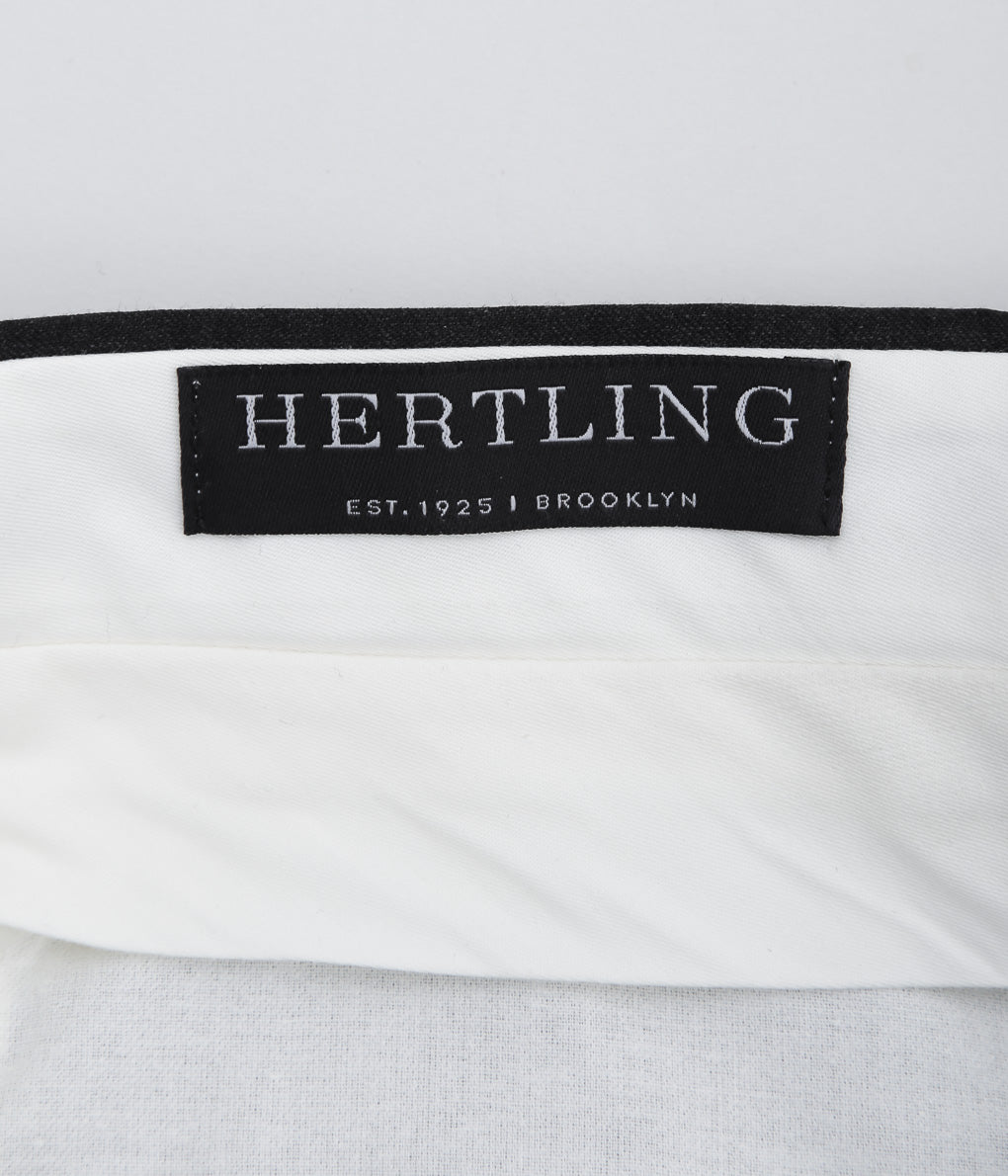 HERTLING ''RELAXED FIT WOOL GABARDINE''(CHACOAL)