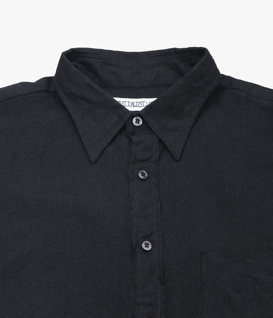INDIVIDUALIZED SHIRTS ''LINEN WIDE SHIRTS'' (BLACK)