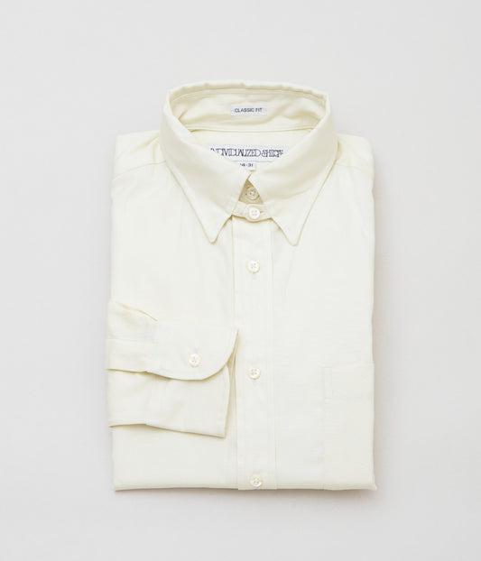 INDIVIDUALIZED SHIRTS ''PINPOINT OX CLASSIC FIT TAB COLLAR SHIRTS'' (CREAM)