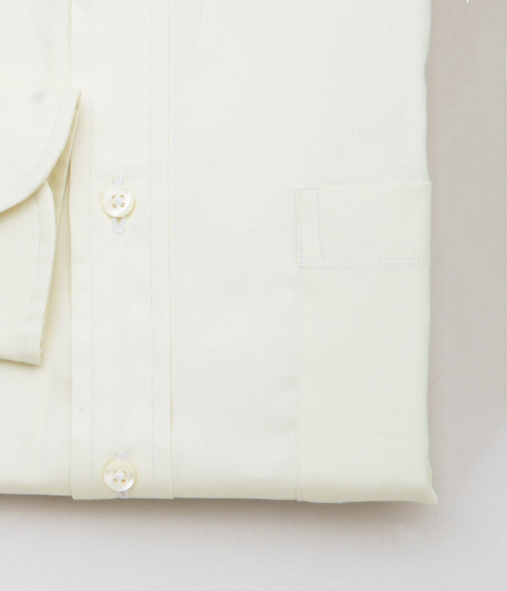 INDIVIDUALIZED SHIRTS ''PINPOINT OX CLASSIC FIT TAB COLLAR SHIRTS'' (CREAM)