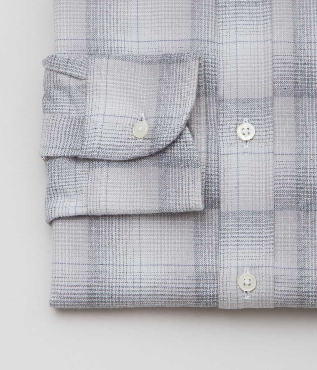 INDIVIDUALIZED SHIRTS ''SNOWY MOUNAIN PLAID CLASSIC FIT BUTTON DOWN SHIRTS'' (GRAY)