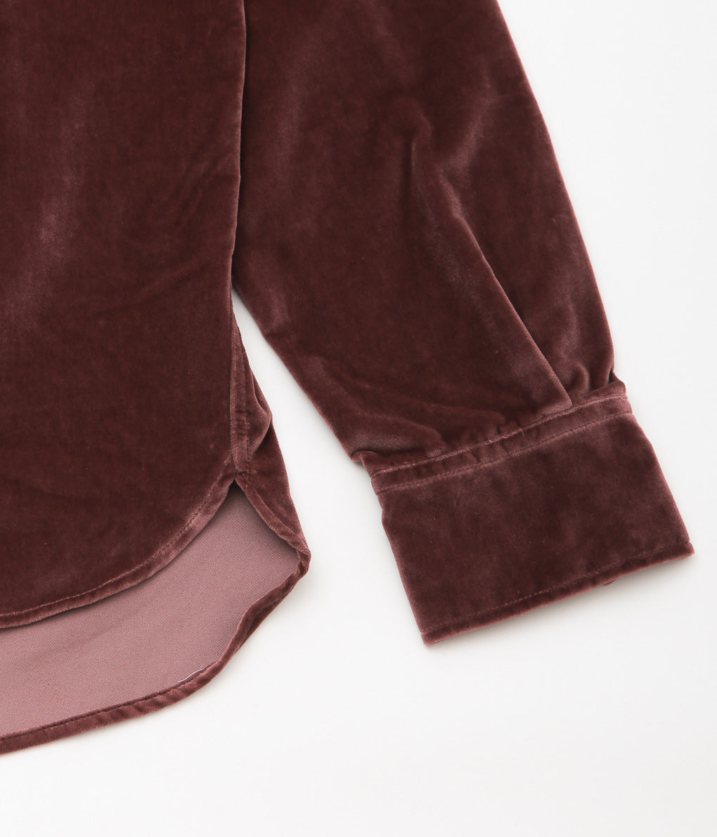 WYTHE ''VELVET PEARLSNAP SHIRT'' (PLUM)