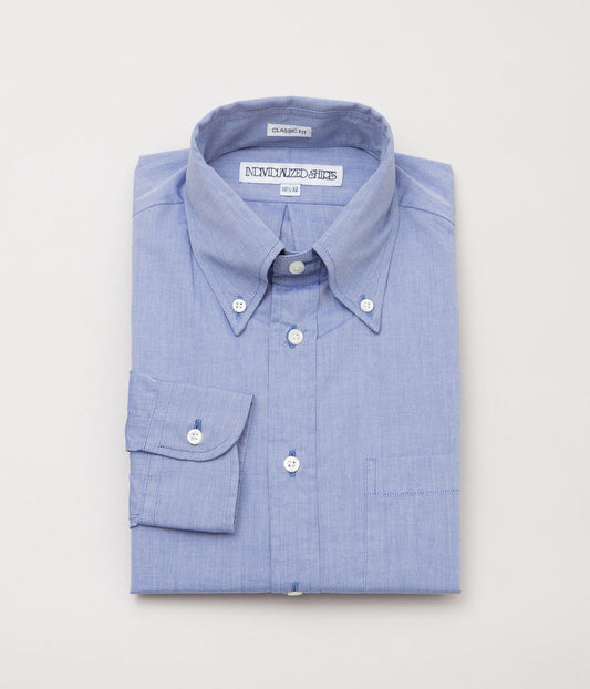 INDIVIDUALIZED SHIRTS ''INDIGO CHAMBRAY CLASSIC FIT BUTTON DOWN SHIRTS'' (BLUE)