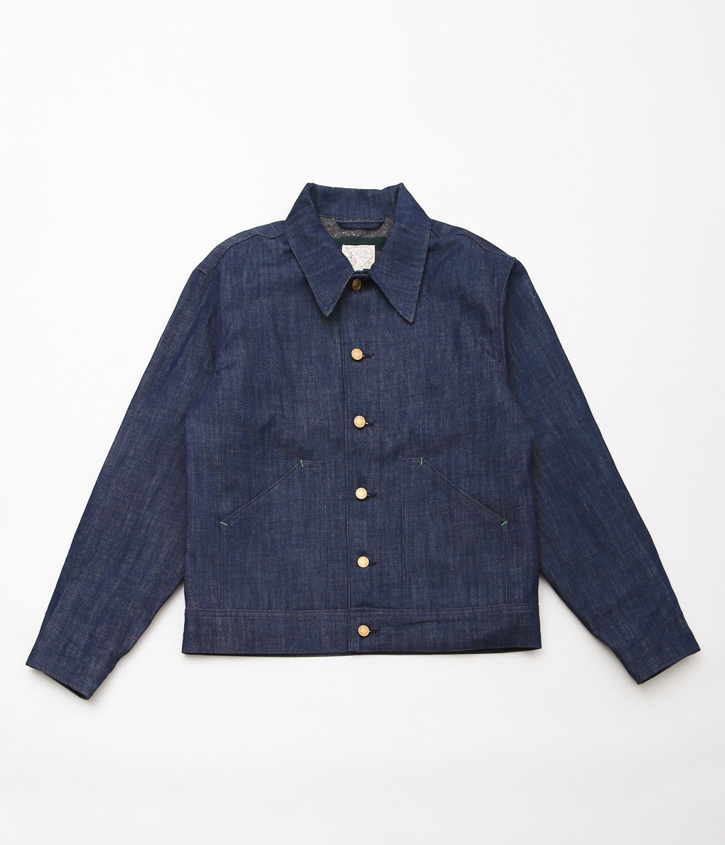 WYTHE ''BLANKET LINED DENIM BUCKAROO JACKET'' (RINSED INDIGO)