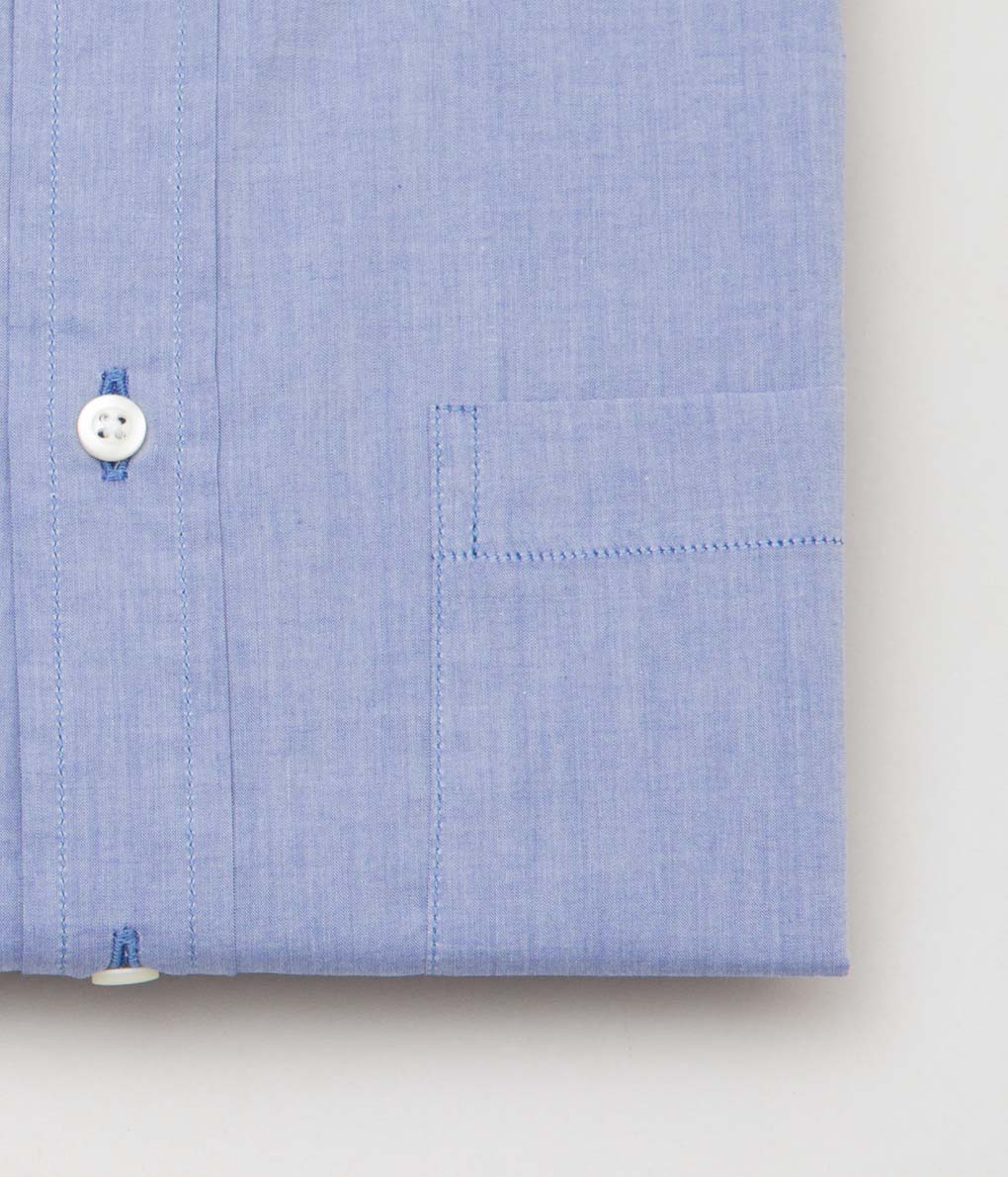 INDIVIDUALIZED SHIRTS ''INDIGO CHAMBRAY CLASSIC FIT BUTTON DOWN SHIRTS'' (BLUE)