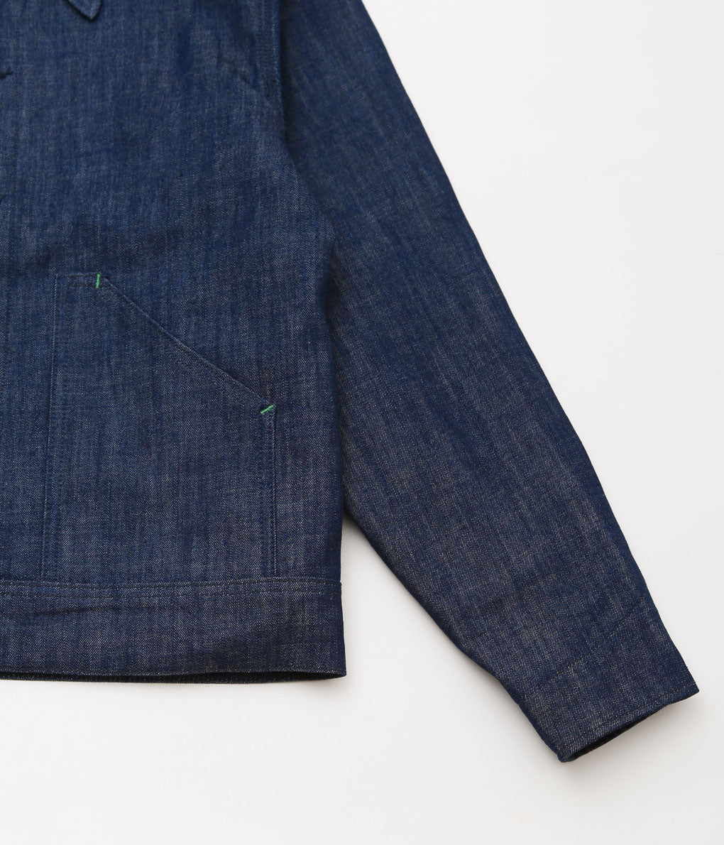 WYTHE ''BLANKET LINED DENIM BUCKAROO JACKET'' (RINSED INDIGO)