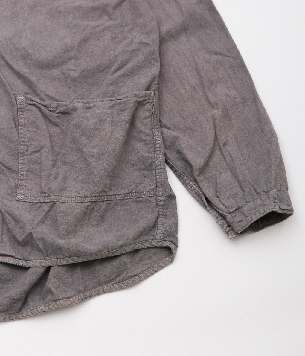 TENDER CO. ''WEBBING FLY SHIRT_ECRU COTTON FLANNEL'' (SADDENED WATTLE DYED)