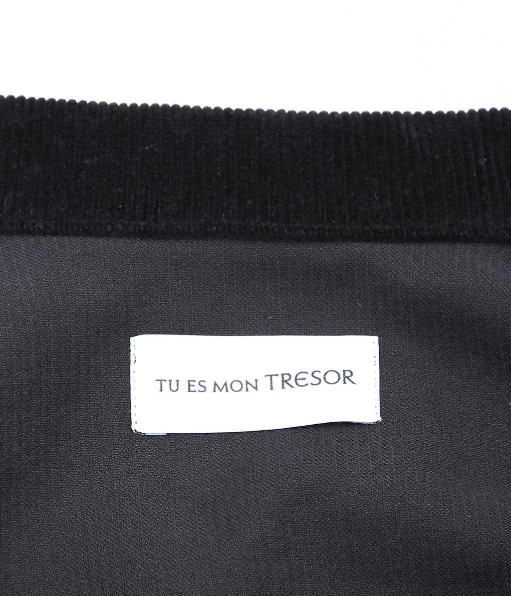 TU ES MON TRESOR ''THE EMERALD CORDUROY JACKET'' (BLACK)