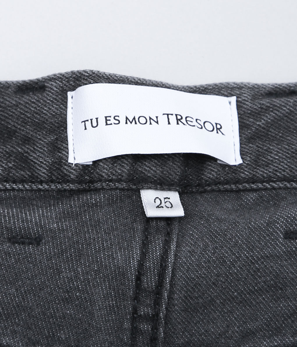 TU ES MON TRESOR ''THE AQUAMARINE JEAN'' (SOLID BLACK 3YEAR)