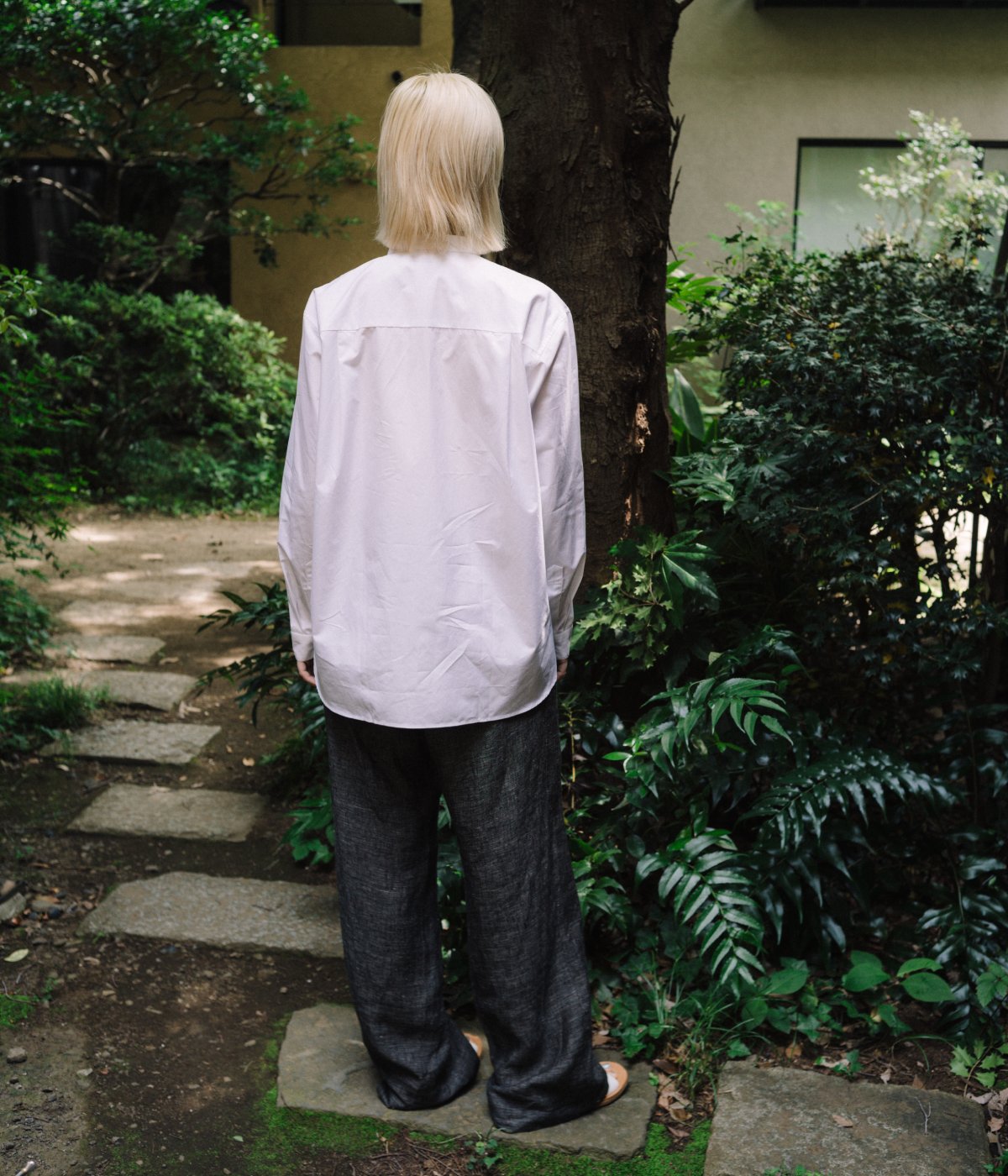 SEYA. ''HAND STITCH KURTA SHIRT'' (WHITE)