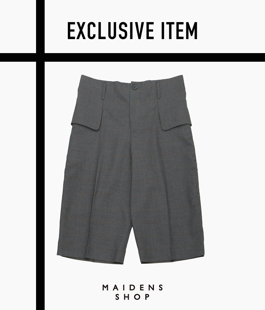 LEA BOBERG ''FLAP POCKET SHORTS｜DUGDALE TROPICAL BREEZE'' (MID GREY)