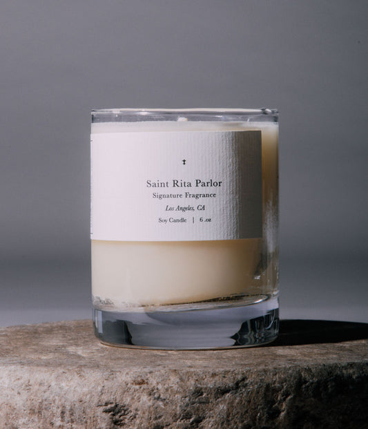 SAINT RITA PARLOR ''HANDPOURED SOY CANDLE'' (SIGNATURE FRAGRANCE)