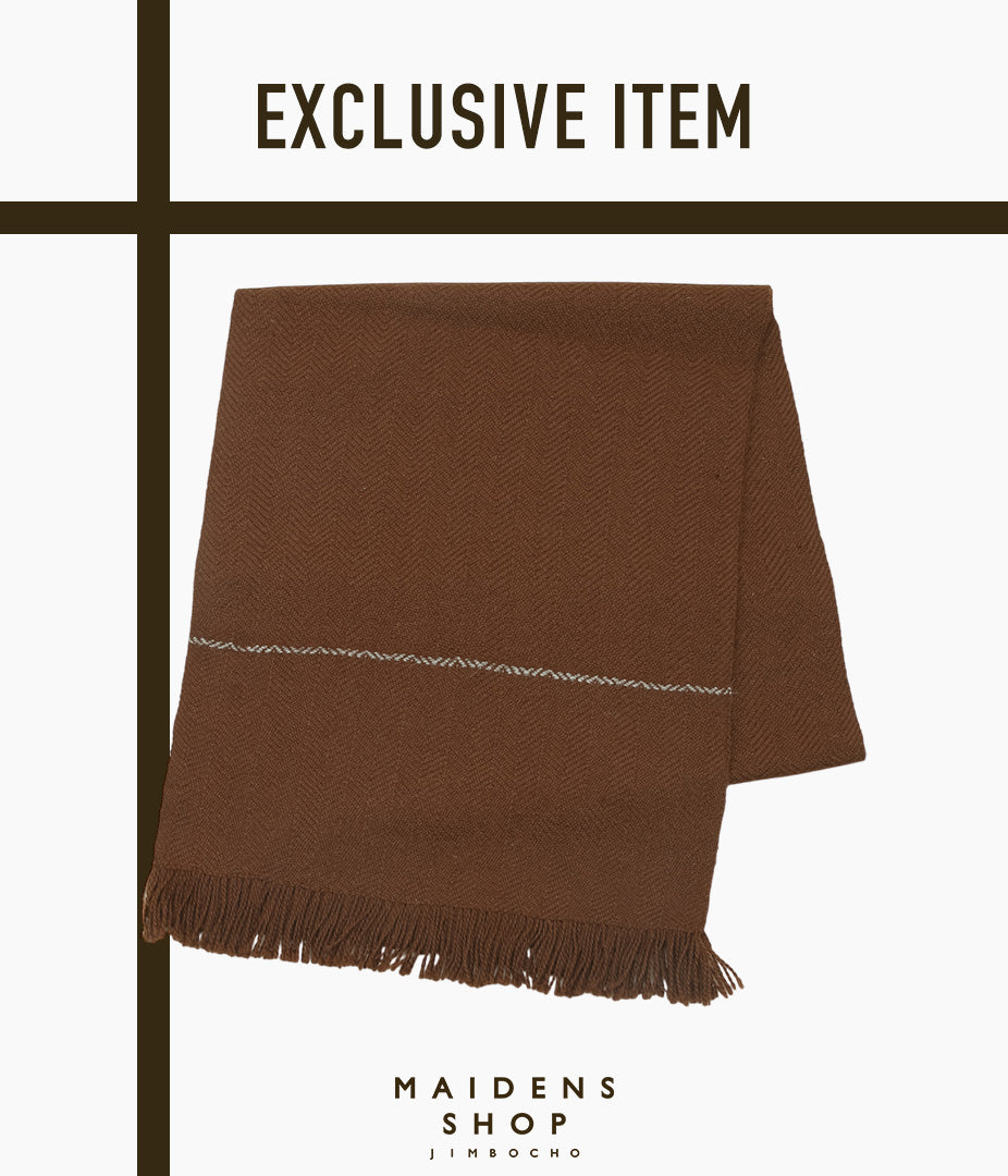 MAYDI ''AMIGO SCARF'' (DARK BROWN/GREY MELANGE)