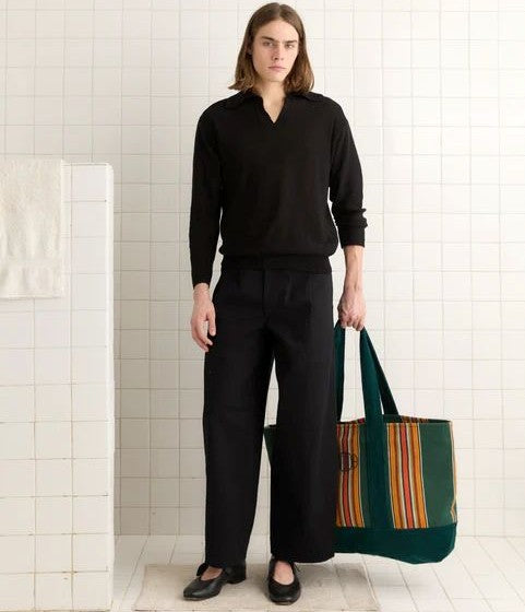 BODE ''PARAKEET STRIPE TOTE'' (GREEN MULTI) – THE STORE BY MAIDENS