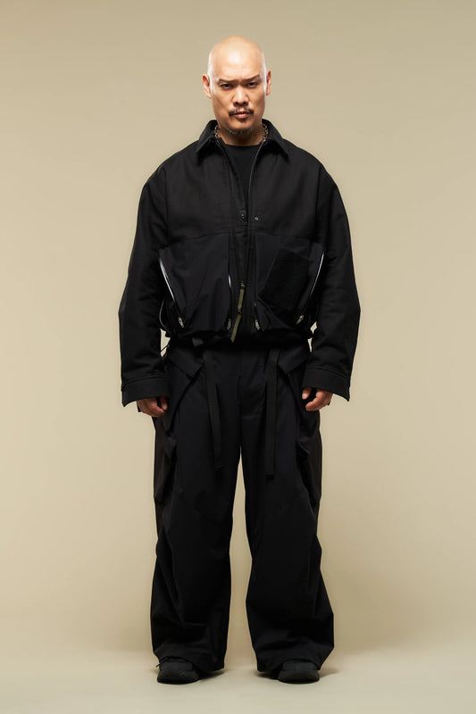 ACRONYM ''J121A-KI RIPSMOLESKIN TECH COACH JACKET'' (BLACK)