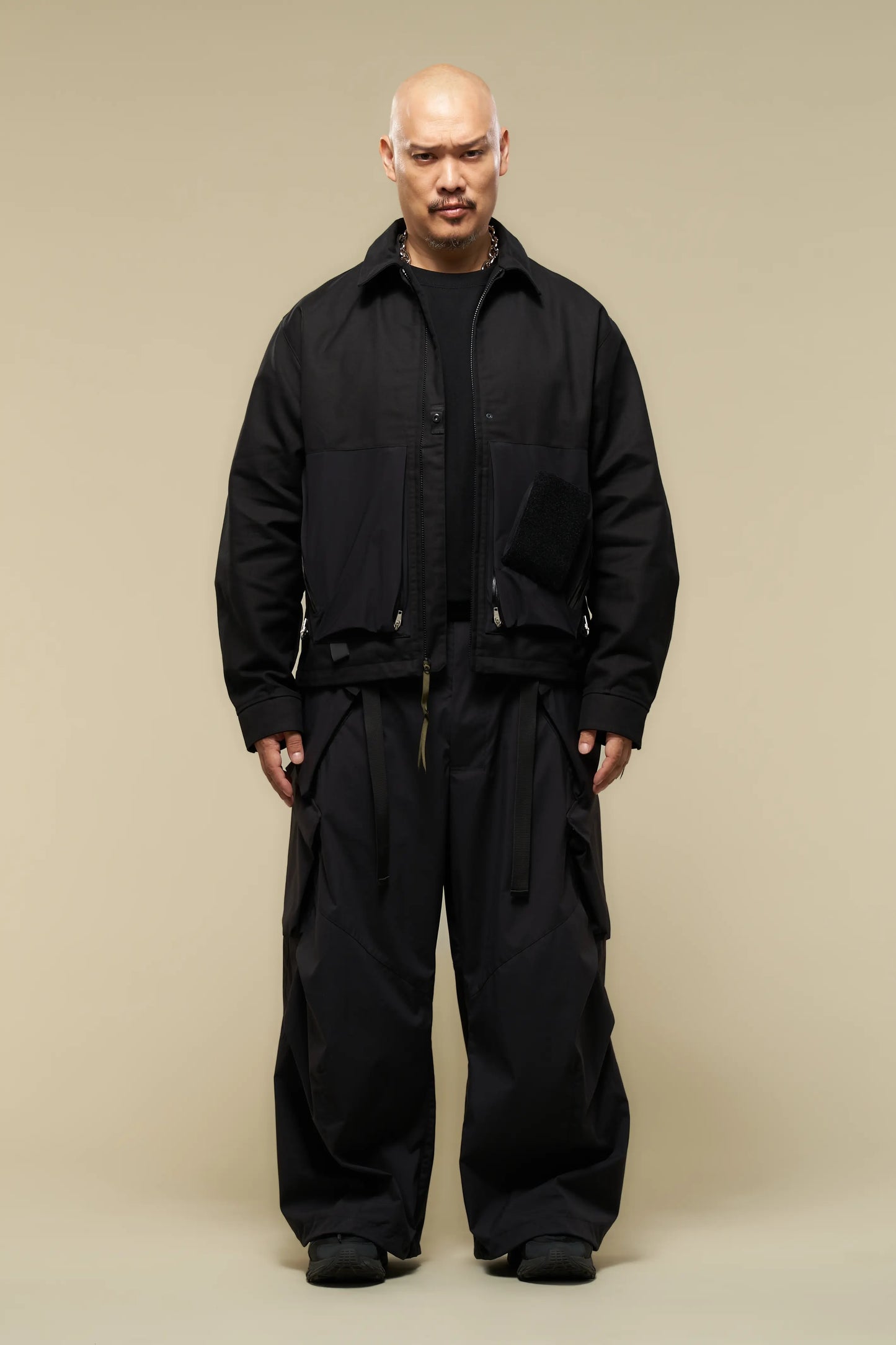 ACRONYM ''J121A-KI RIPSMOLESKIN TECH COACH JACKET'' (BLACK)