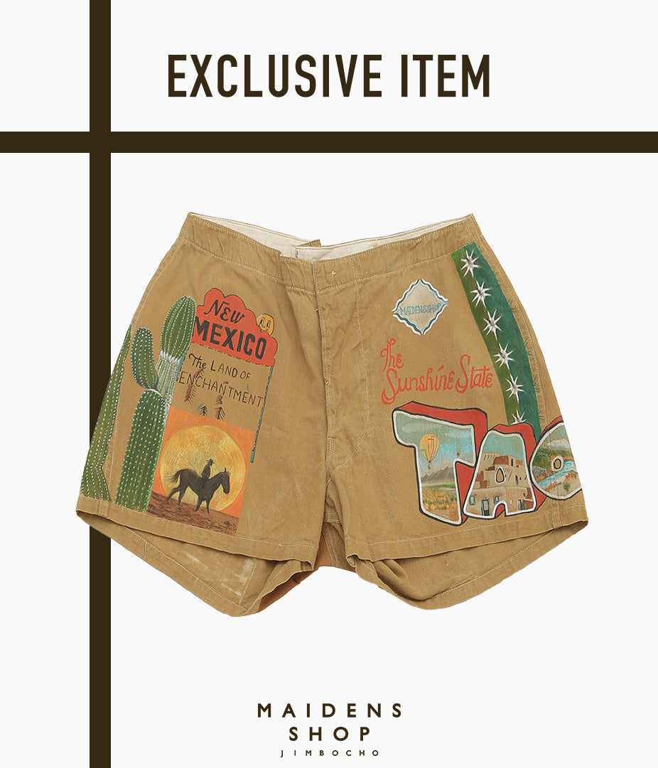 TAKURO NAKAMURA ''HANDPAINTED SHORTS 20'S SPALDING 17'' (BEIGE)