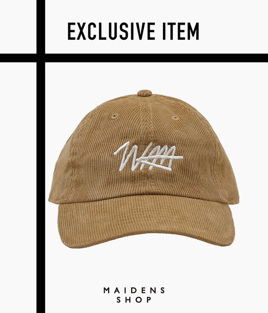 STUDIO WEAREALLANIMALS × MAIDENS SHOP ''ESSENTIAL SCRIPT LOGO CAP CORDUROY'' (TAN)