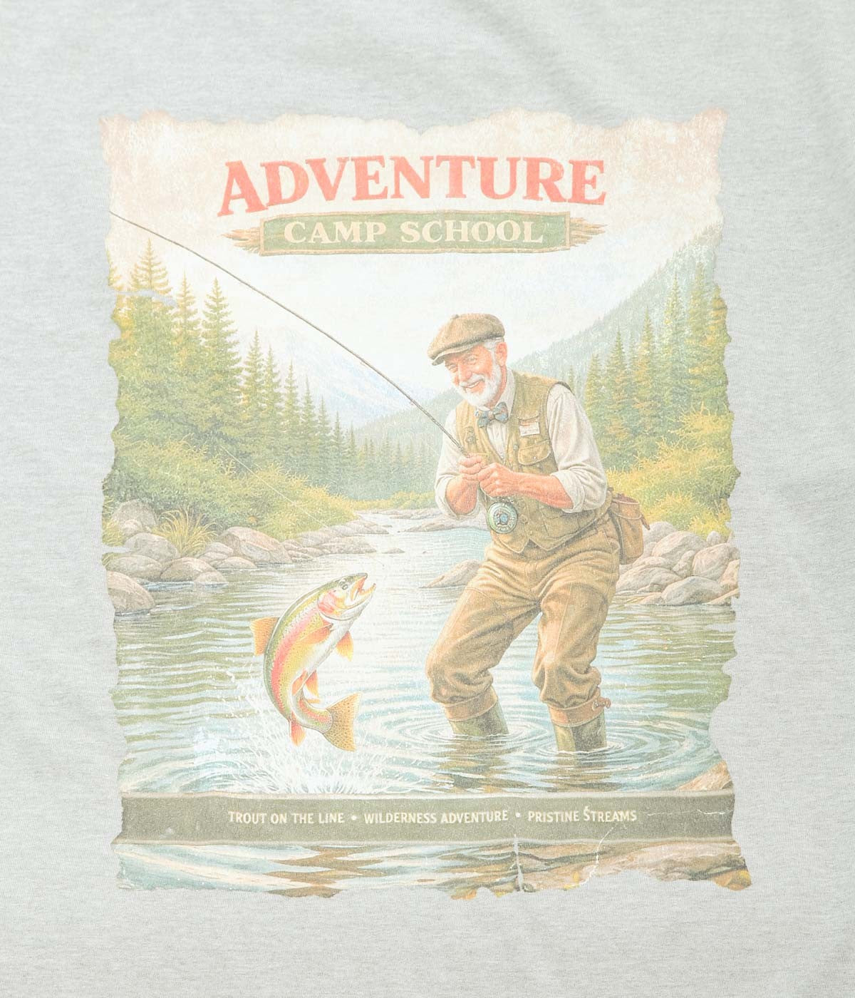 ADVENTURE CAMP "FISHING TEE" (GREY)