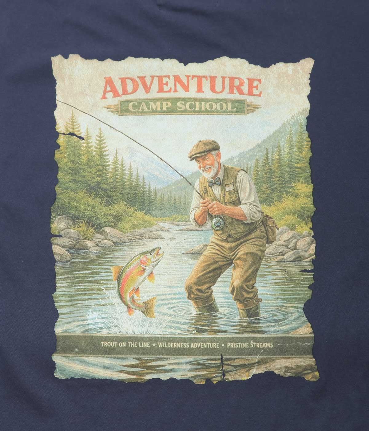 ADVENTURE CAMP "FISHING TEE" (NAVY)