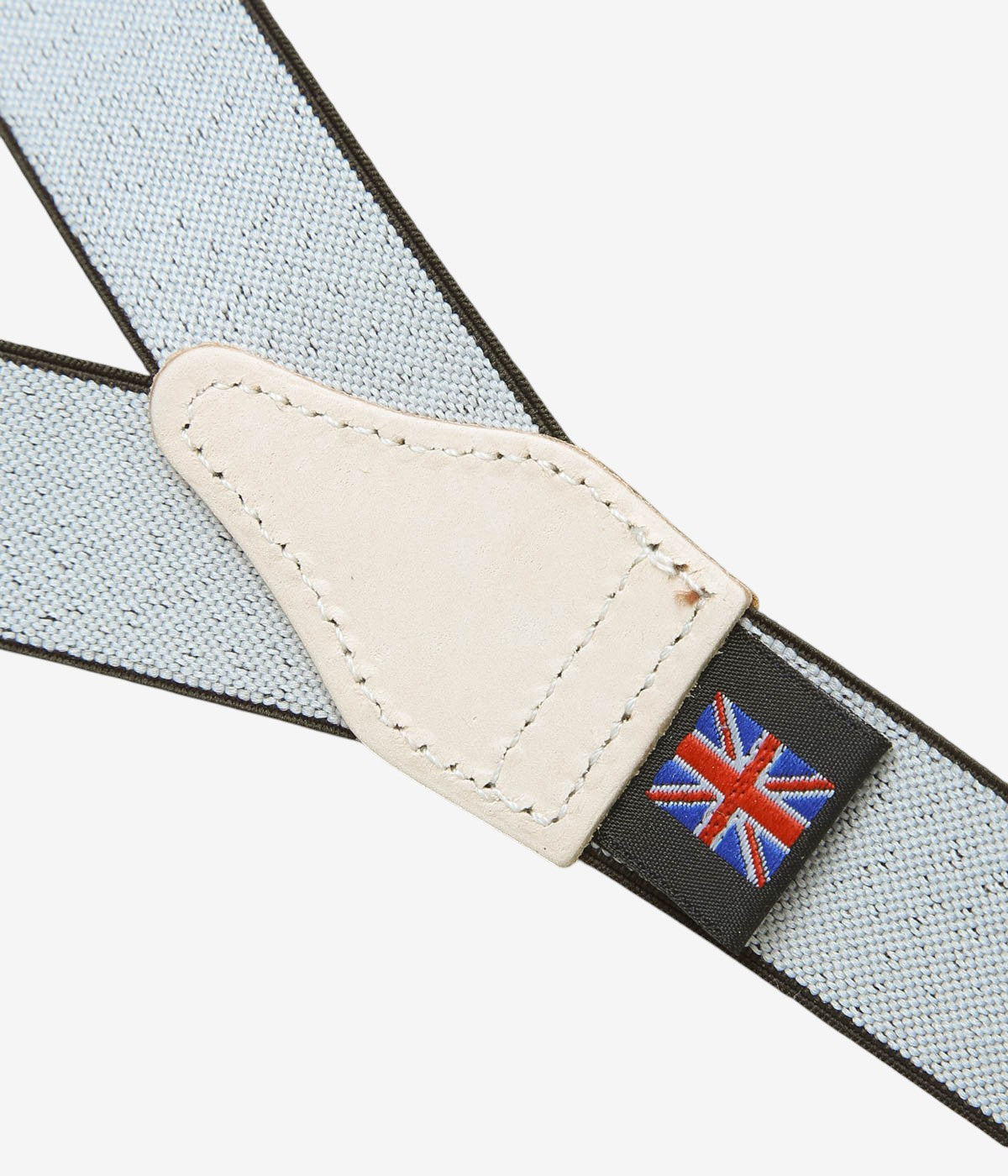 ALBERT THURSTON ''3 CLIP LEATHER BACK｜ELASTIC 25MM'' (BROWN STRIPE)