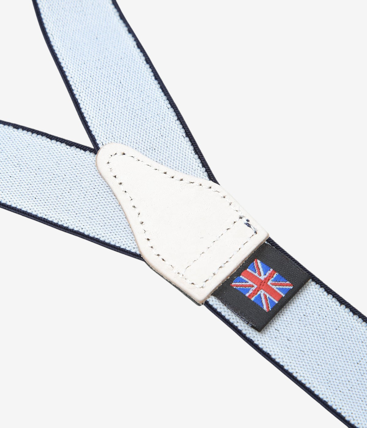 ALBERT THURSTON ''3 CLIP LEATHER BACK｜ELASTIC 25MM'' (NAVY TIPPING)