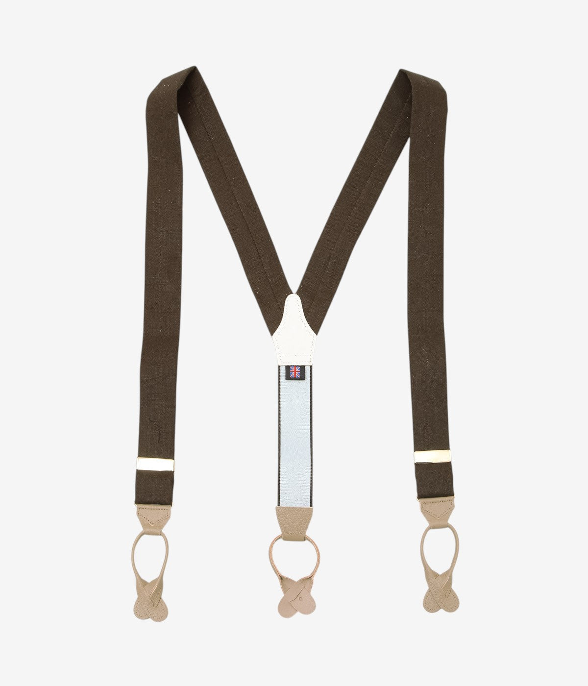 ALBERT THURSTON ''RUNNER LEATHER END｜SHIRTING/LININGS 38MM'' (DARK BROWN)