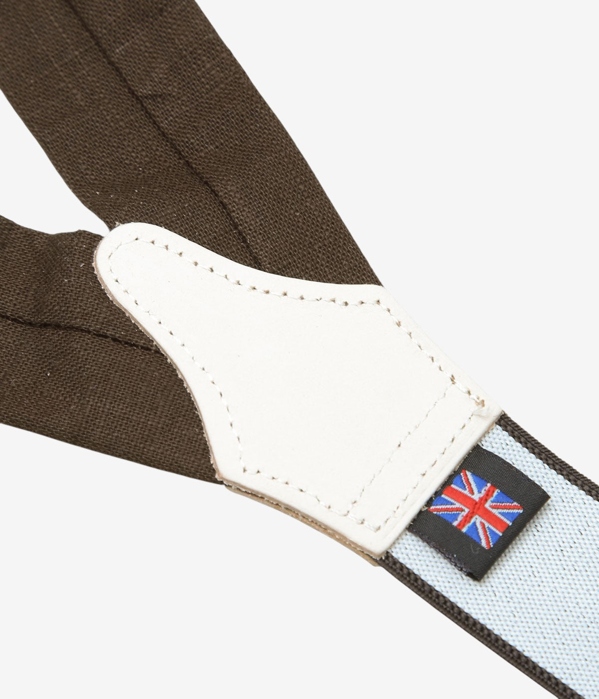 ALBERT THURSTON ''RUNNER LEATHER END｜SHIRTING/LININGS 38MM'' (DARK BROWN)