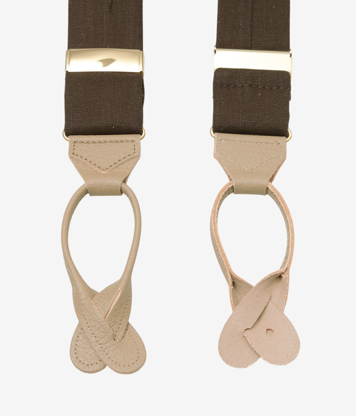 ALBERT THURSTON ''RUNNER LEATHER END｜SHIRTING/LININGS 38MM'' (DARK BROWN)
