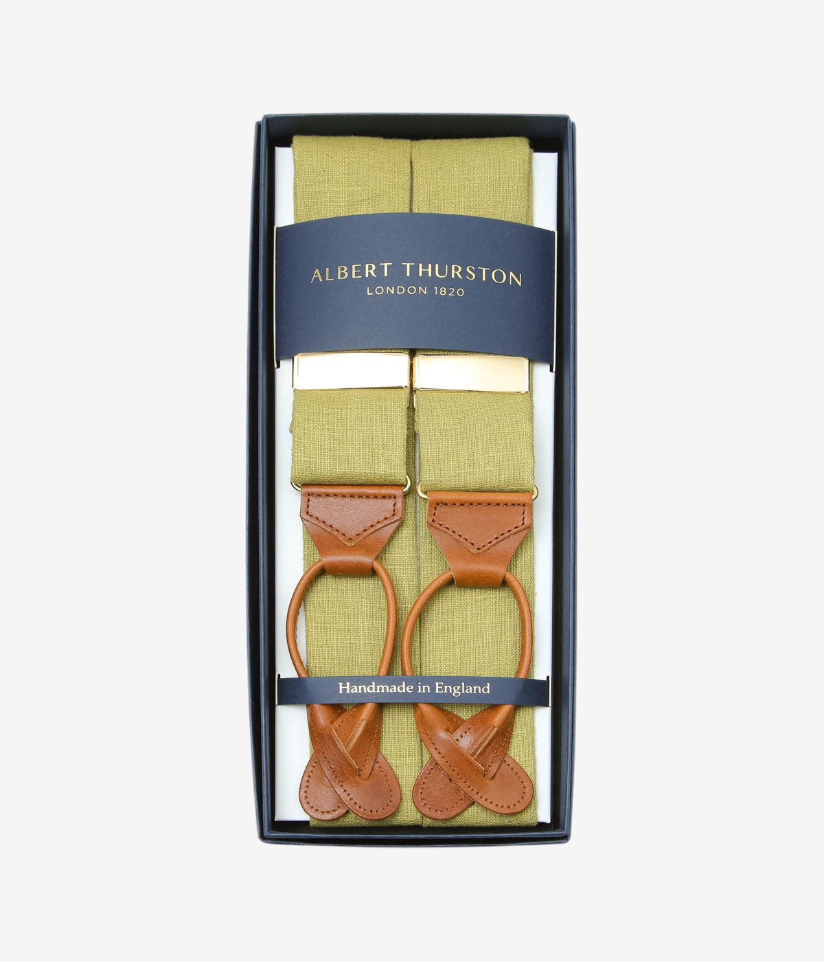 ALBERT THURSTON ''RUNNER LEATHER END｜SHIRTING/LININGS 38MM'' (YELLOW)