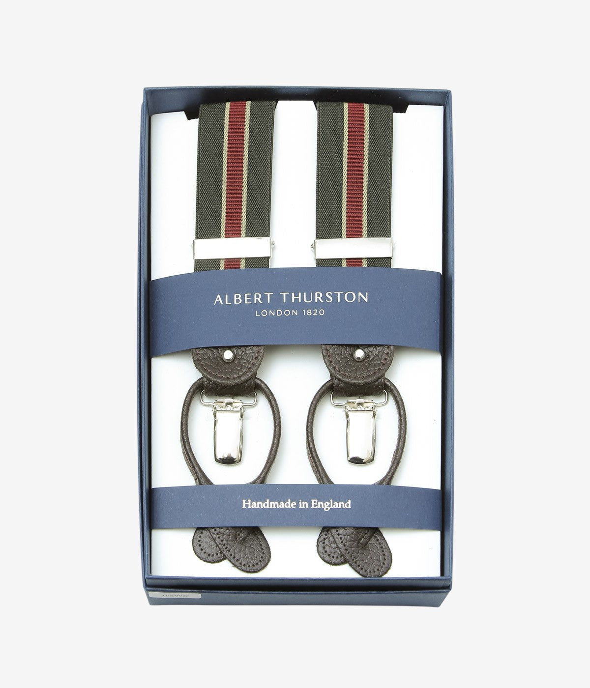 ALBERT THURSTON ''TWO IN ONE｜ELASTIC 35MM'' (KHAKI STRIPE)