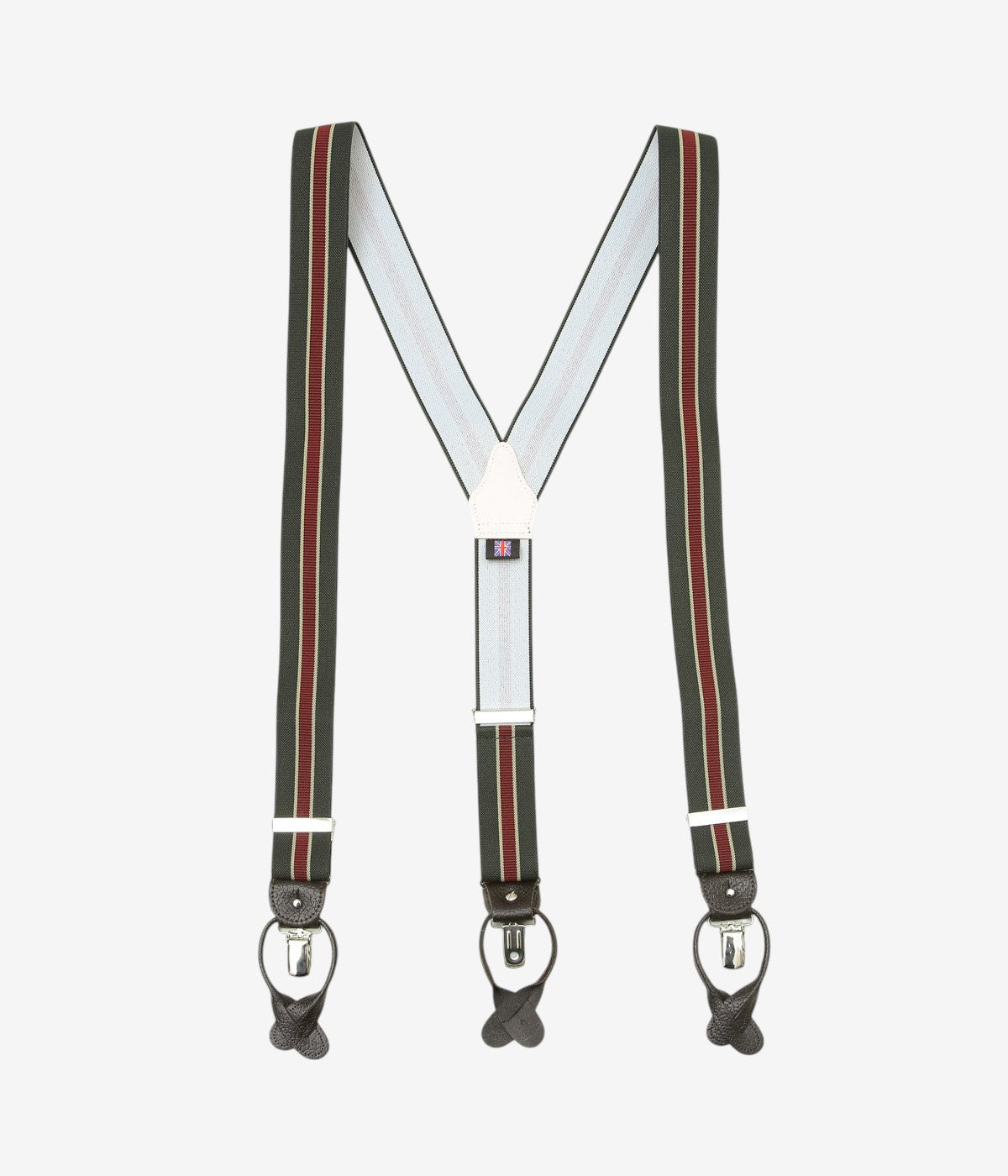 ALBERT THURSTON ''TWO IN ONE｜ELASTIC 35MM'' (KHAKI STRIPE)