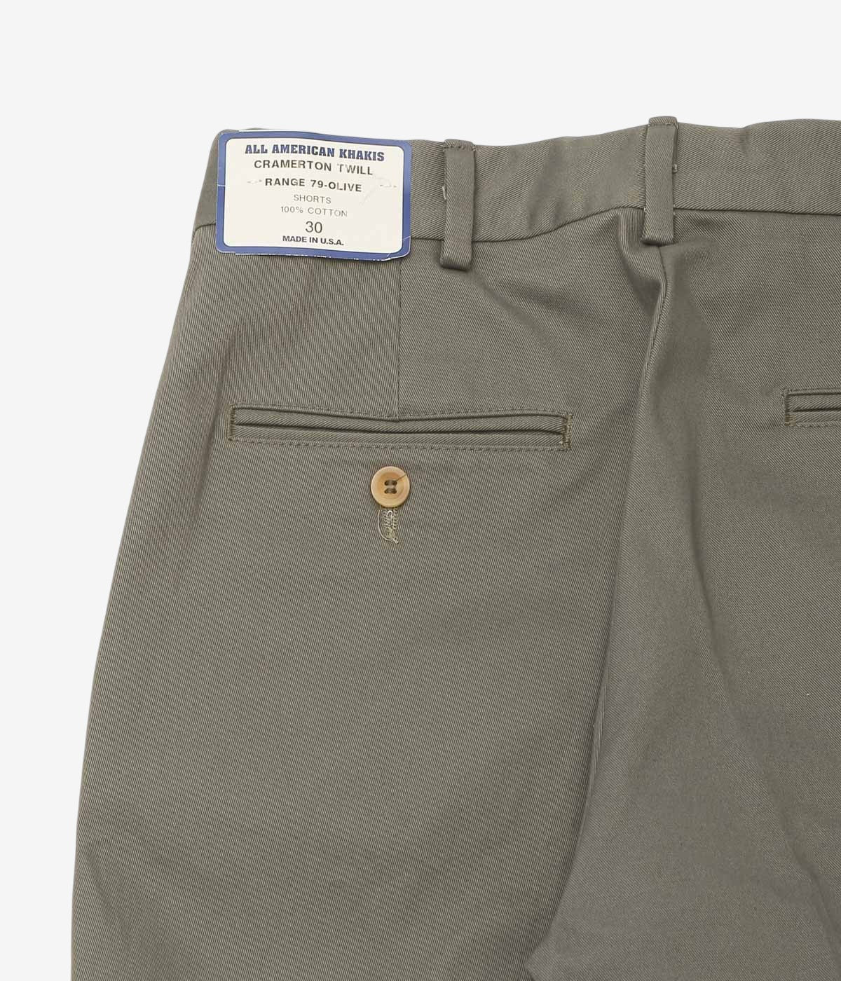 ALL AMERICAN KHAKIS "CRAMERTON TWILL SHORTS" (OLIVE)
