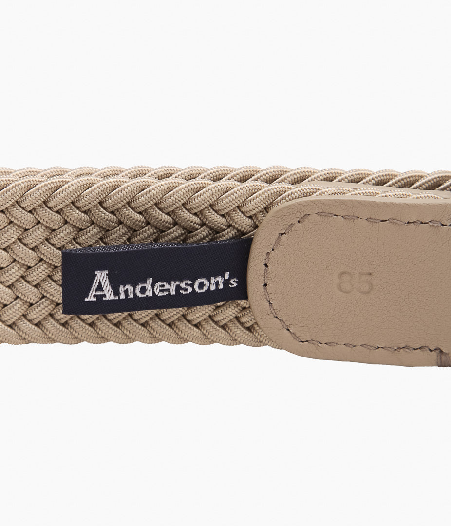 ANDERSON'S ''ELASTIC MESH BELT'' (BEIGE)