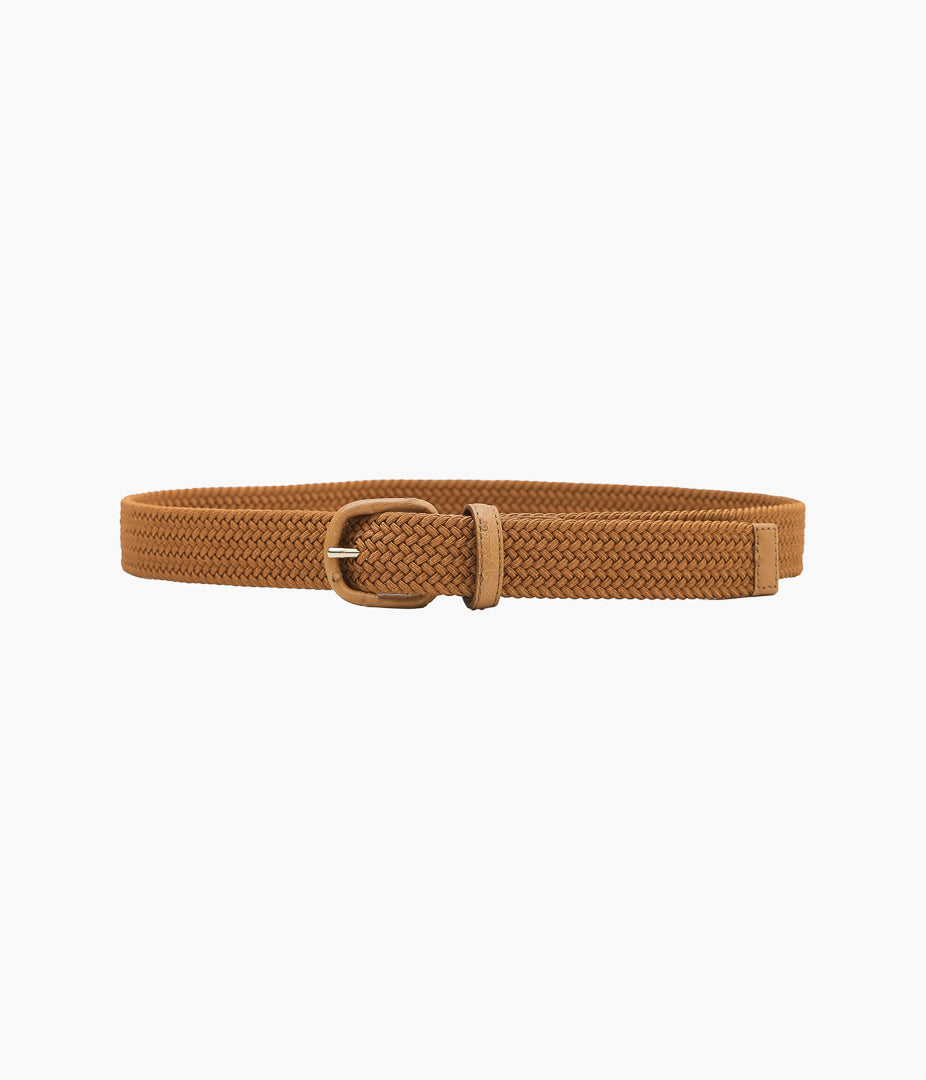 ANDERSON'S ''ELASTIC MESH BELT / OSTRICH'' (CAMEL)