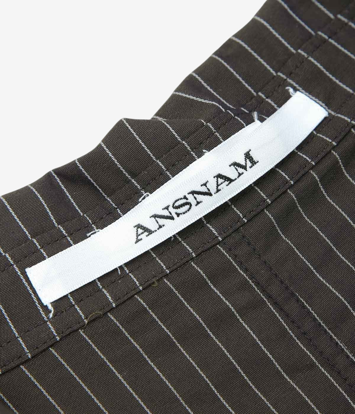 ANSNAM "BIG PA-JACKET｜BONFANTI" (BROWN PINSTRIPE)