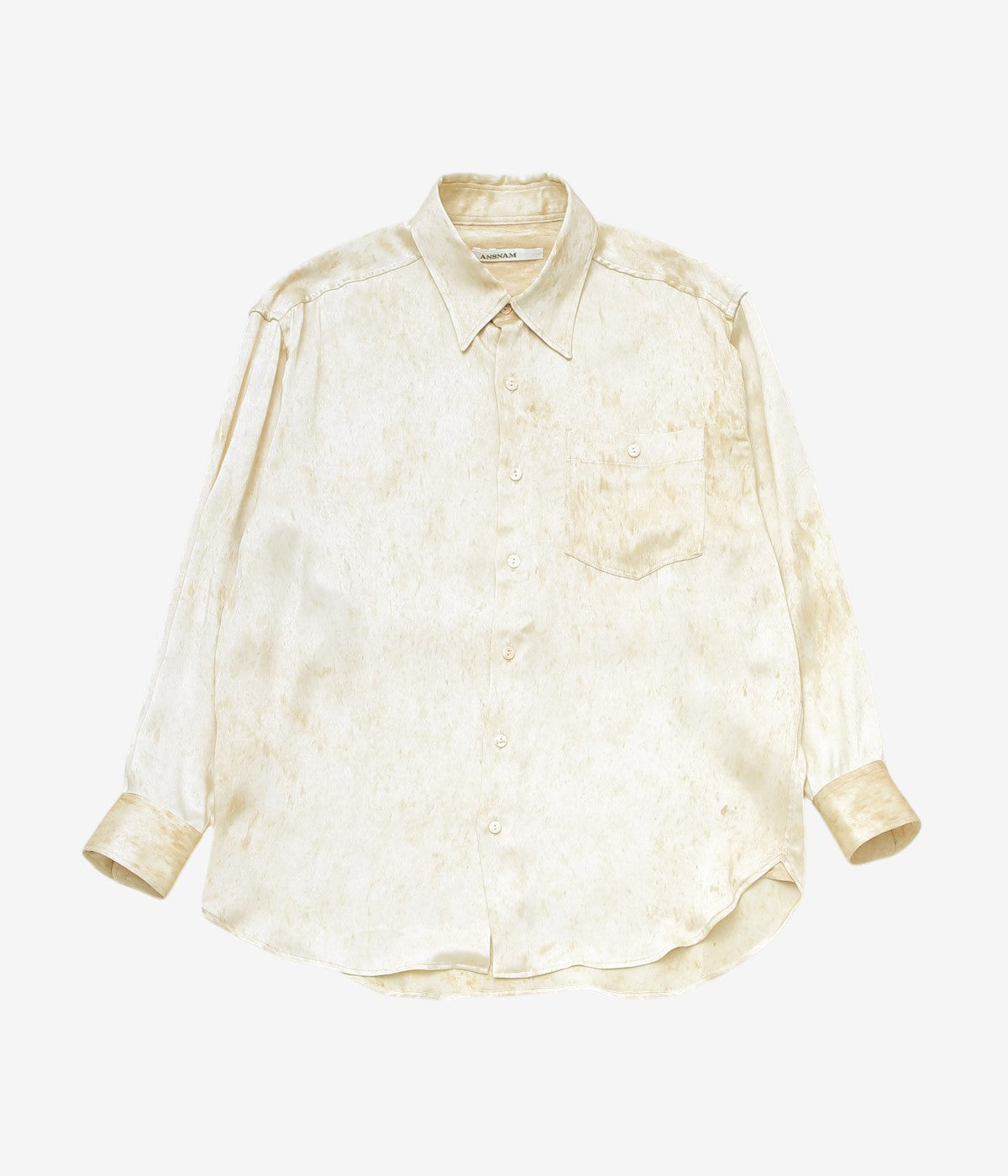 ANSNAM ''COLD DYED PLAIN SHIRT'' (BEIGE)