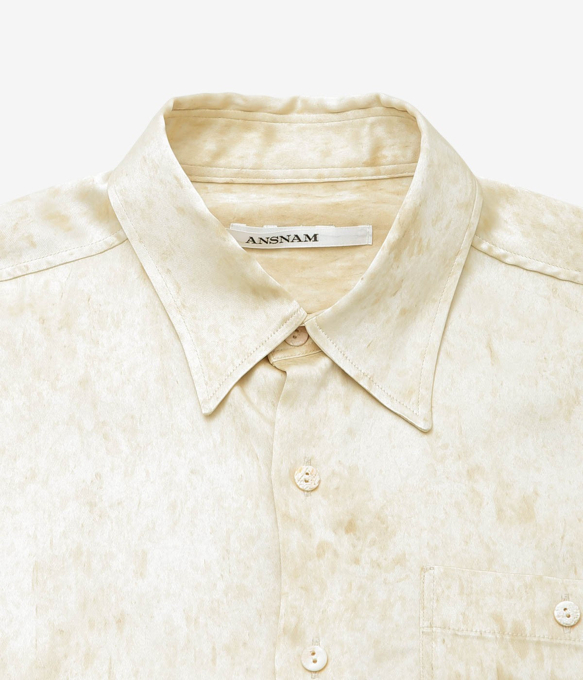 ANSNAM ''COLD DYED PLAIN SHIRT'' (BEIGE)