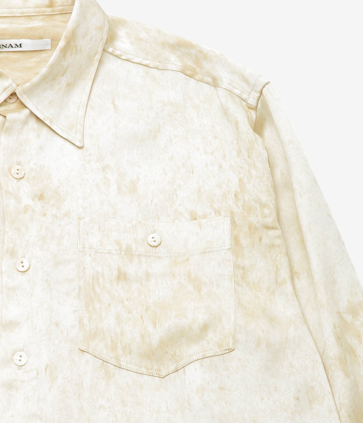 ANSNAM ''COLD DYED PLAIN SHIRT'' (BEIGE)