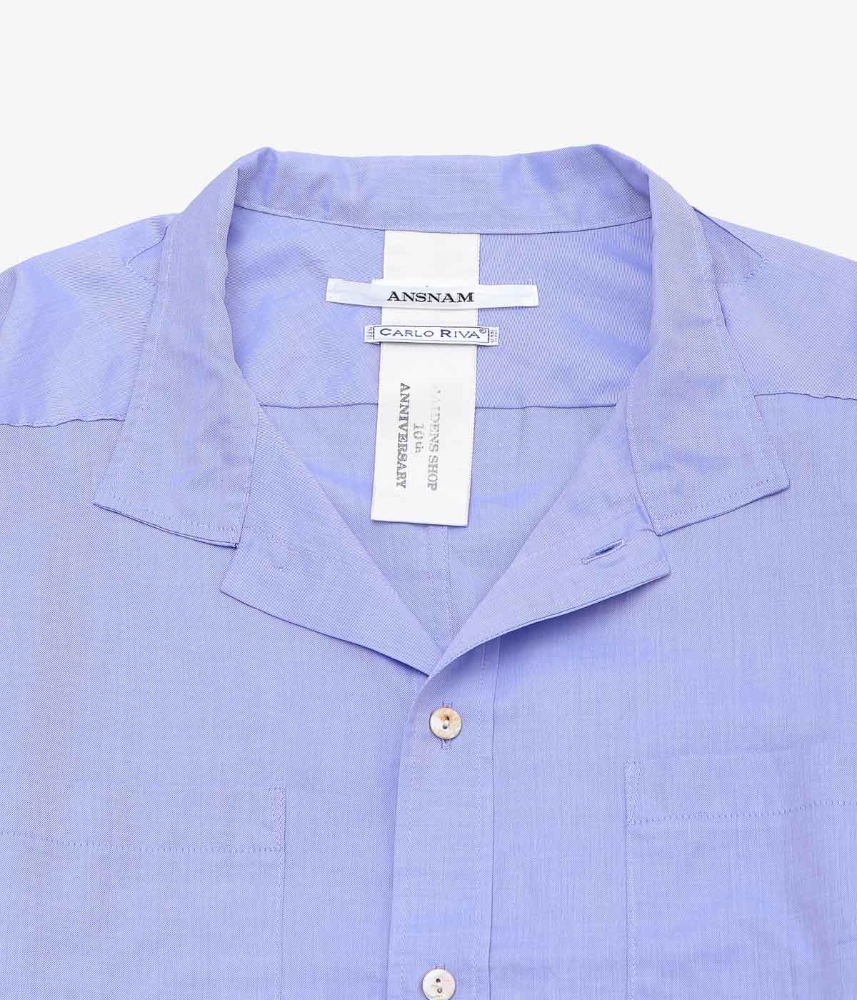 トップス ANSNAM  aoyama CARLO RIVA Big shirt ANSNAM ''EX SHIRT｜CARLO RIVA'' (BLUE) – THE STORE BY MAIDENS