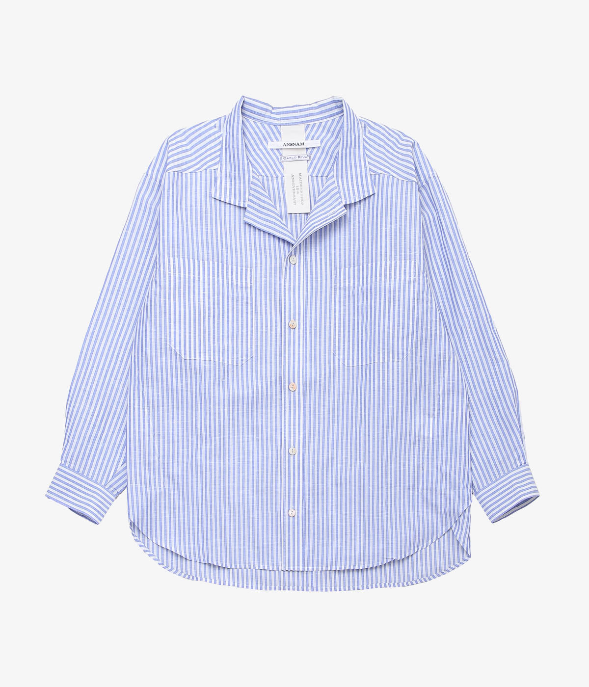 ANSNAM ''EX SHIRT｜CARLO RIVA'' (BLUE STRIPE) – THE STORE BY