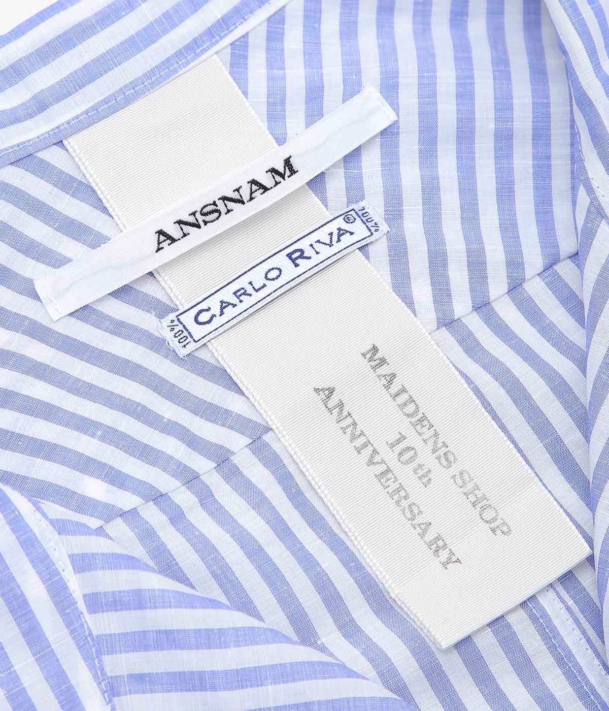 ANSNAM ''EX SHIRT｜CARLO RIVA'' (BLUE STRIPE) – THE STORE BY MAIDENS