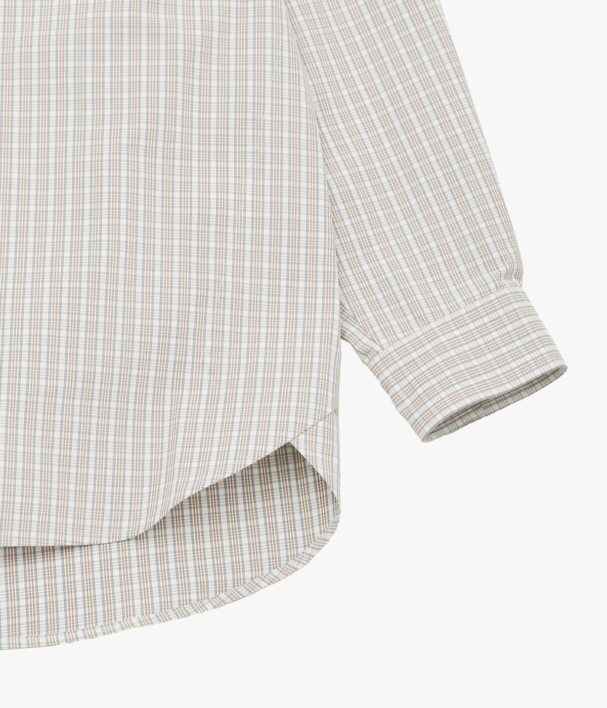 ANSNAM ''EX SHIRT｜DEADSTOCK'' (BEIGE×GREY CHECK)