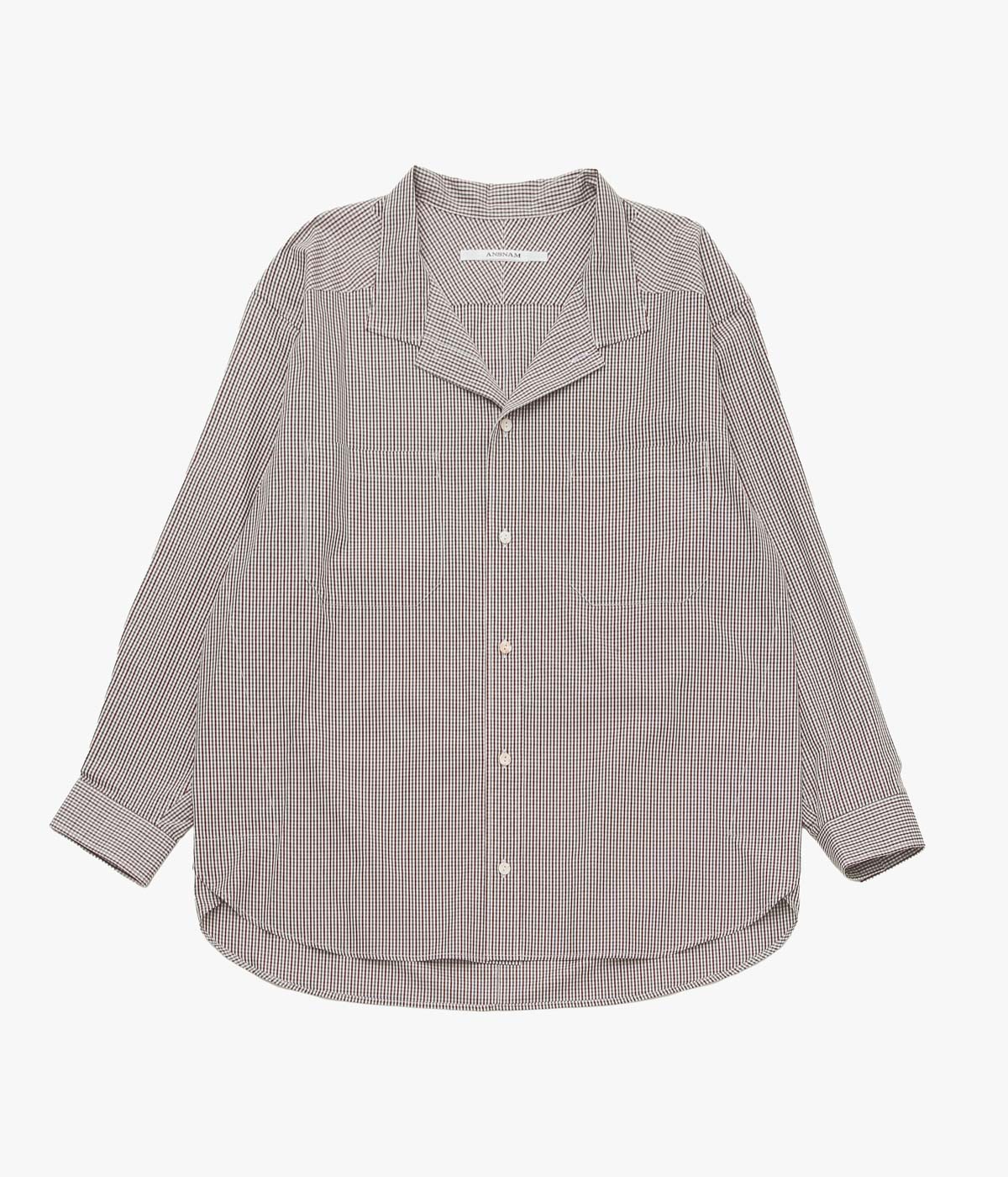 ANSNAM 'EX SHIRT｜DEADSTOCK' (BURGUNDY×GREEN CHECK)
