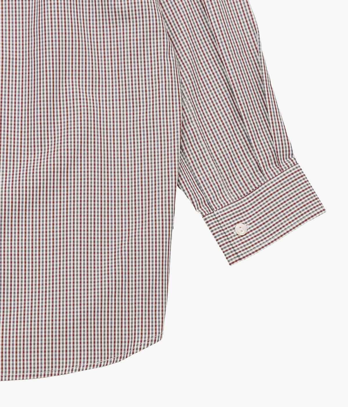 ANSNAM 'EX SHIRT｜DEADSTOCK' (BURGUNDY×GREEN CHECK)