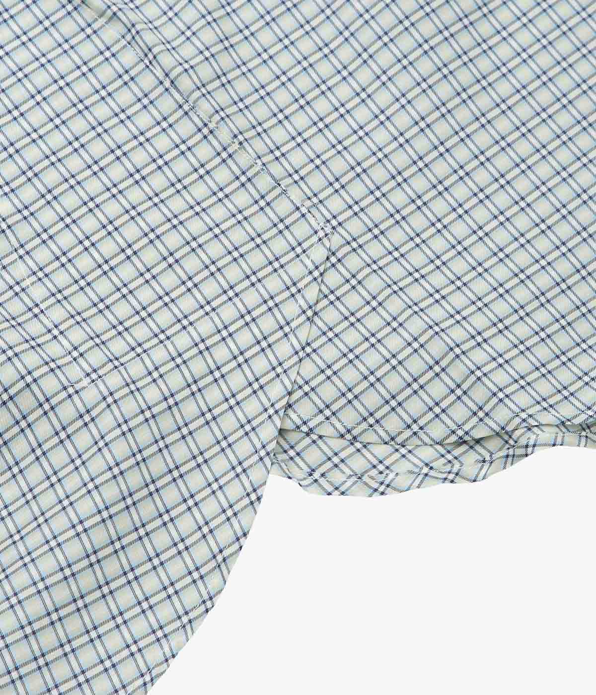 ANSNAM ''EX SHIRT｜DEADSTOCK'' (GREY×BLUE CHECK)