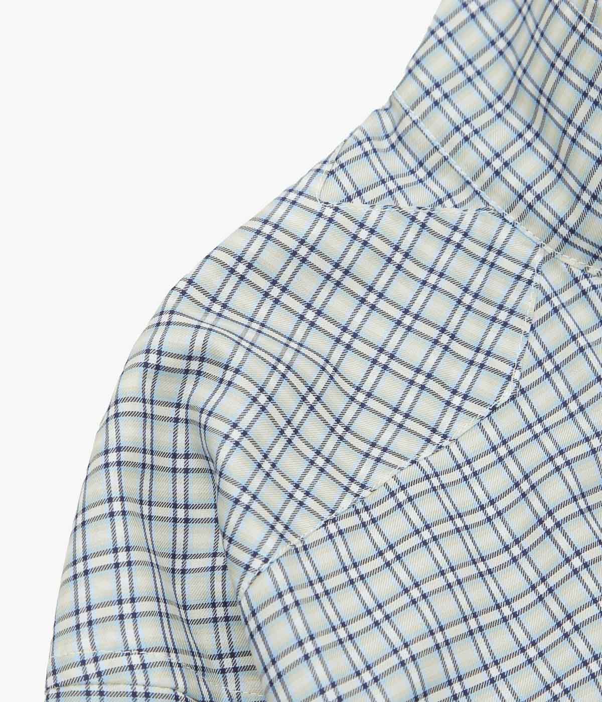 ANSNAM ''EX SHIRT｜DEADSTOCK'' (GREY×BLUE CHECK)