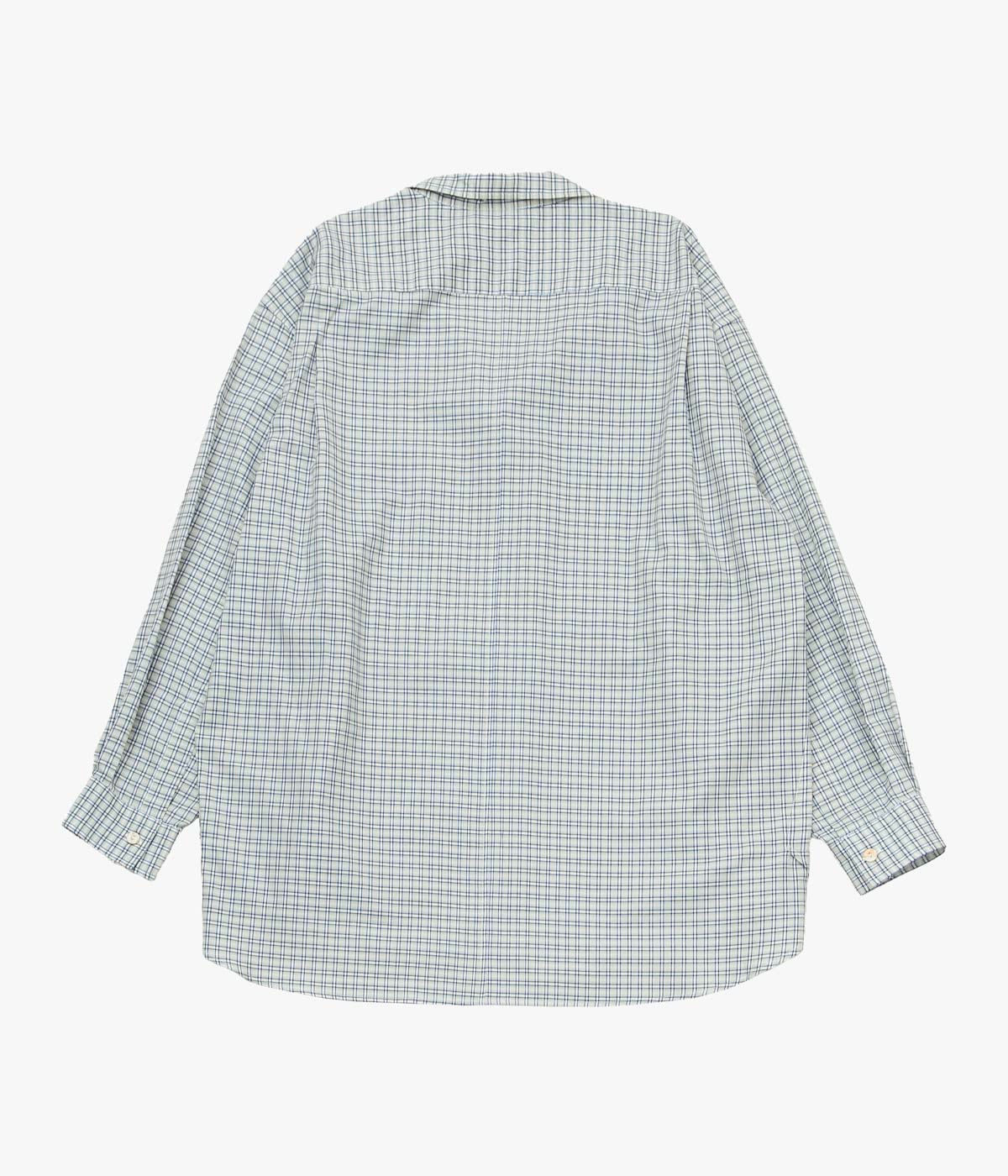 ANSNAM ''EX SHIRT｜DEADSTOCK'' (GREY×BLUE CHECK)