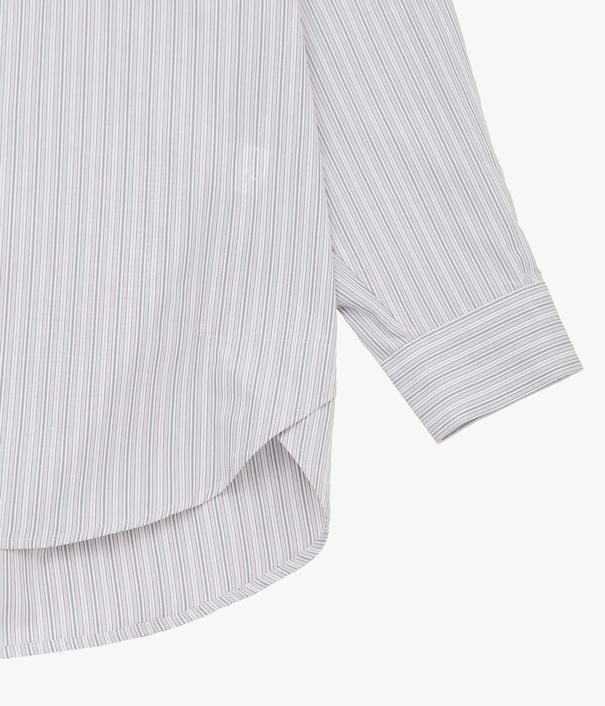 ANSNAM ''EX SHIRT｜DEADSTOCK'' (GREY×PINK STRIPE)